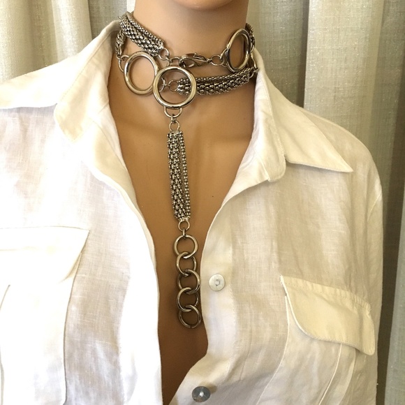 Travel Light Silver tone Belt/Choker/Necklace - Picture 4 of 6